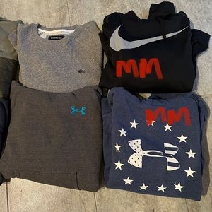 Hardly worn. Men’s medium and small! $25 per hoodie. Take them all for $150
